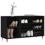 vidaXL Armoire à chaussures Noir 102x36x60 cm Bois d'ingénierie