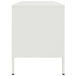 vidaXL Meuble TV blanc 100 5x39x50 5 cm acier