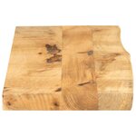 vidaXL Dessus de table 100x20x2 5cm bord vif bois massif manguier brut