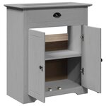 vidaXL Armoire de lavabo de salle de bain BODO gris 70x35x80 cm