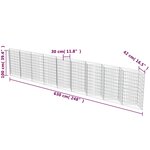 vidaXL Mur de gabion Acier galvanisé 630 x 30 x 100 cm
