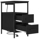 vidaXL Cabinet de chevet Chêne noir 30 x 48 x 61 cm Bois d'ingénierie