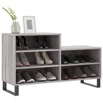 vidaXL Armoire à chaussures Sonoma gris 102x36x60 cm Bois d'ingénierie
