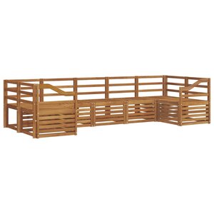 vidaXL Ensemble de canapé d'angle 7 Pièces Naturel