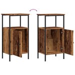 vidaXL Table de chevet vieux bois 41x31x80 cm bois d’ingénierie