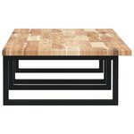 vidaXL Étagère de vasque murale acier et bois massif d'acacia