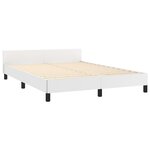 vidaXL Cadre de lit sans matelas blanc 140x200 cm similicuir