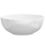 vidaXL Lavabo blanc 44x17 cm céramique rond