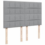 vidaXL Sommier à lattes de lit avec matelas Gris clair 140x200cm Tissu
