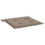 vidaXL Coussins de chaise jardin lot de 4 taupe 50x50x4cm tissu oxford