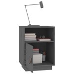 vidaXL Tables de chevet 2 Pièces Gris 40x34x55 cm Bois de pin massif