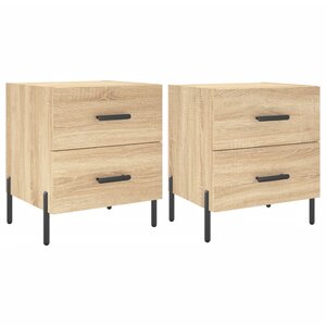 vidaXL Tables de chevet 2 Pièces chêne sonoma 40x35x47 5 cm