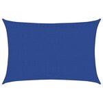 vidaXL Voile d'ombrage 160g/m² rectangulaire bleu 3 5x4 5 m PEHD