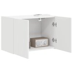vidaXL Meuble TV mural Blanc 59 5 x 31 x 40 cm Bois d'ingénierie
