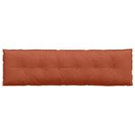 vidaXL Coussin de Dos Rouge orange 180 x 50 cm Tissu en velours côtelé