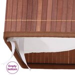 vidaXL Panier à linge avec 2 sections bambou marron 72 L