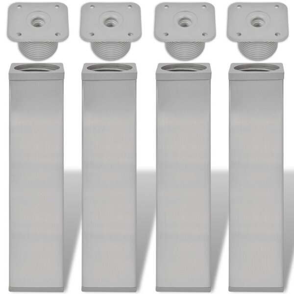 4 pieds carrées de canapé en nickel brossé 180 mm