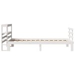 vidaXL Cadre de lit avec tête de lit sans matelas blanc 90x190 cm