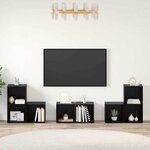 vidaXL Ensemble de meubles TV 6 Pièces Chêne noir 37 x 35 x 72 cm