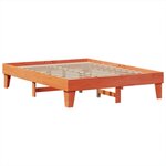 vidaXL Cadre de lit sans matelas cire marron 140x200cm bois pin massif