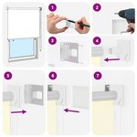vidaXL Store roulant extérieur protection UV Crème Polyester