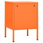 Vidaxl tables de chevet 2 pièces orange 35x35x51 cm acier