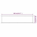 vidaXL Auvent vertical Terre cuite 60x360 cm Tissu oxford