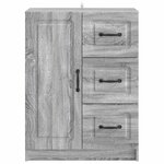 vidaXL Buffet Sonoma gris 66 x 34 5 x 87 cm Bois d'ingénierie