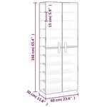 vidaXL Armoire à chaussures Crème 60x30x166 cm Tissu