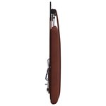 vidaXL Tête de lit suspendue Avec lumière LED Brun Brillant PU antique