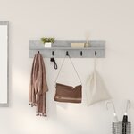 vidaXL Porte-manteau mural avec étagère Montage mural Gris béton 80 x 10.5 x 18 cm