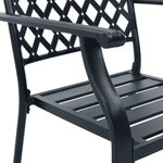 vidaXL Ensemble de chaises de jardin empilables 5 Pièces anthracite