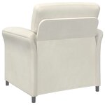 vidaXL Canapé 1 place Crème 88 x 83 x 95 cm Velours