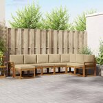 vidaXL Ensemble de canapés d'extérieur 8 Pièces Naturel et Beige