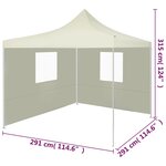 vidaXL Tente pliable avec 2 parois 3 x 3 m Crème