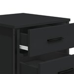 vidaXL Tables de chevet 2 Pièces Noir 40 x 30 x 40 cm Aggloméré