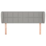 vidaXL Tête de lit avec oreilles Gris clair 147x23x78/88 cm Tissu