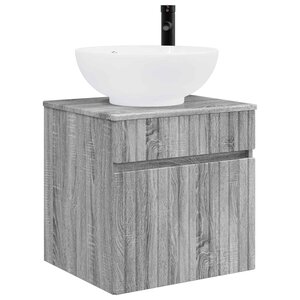vidaXL Meuble de lavabo mural Sonoma gris 49 x 44 5 x 66 5 cm