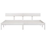 vidaXL Cadre de lit sans matelas blanc bois massif 200x200 cm