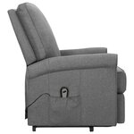 vidaXL Fauteuil Gris clair Tissu