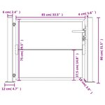 vidaXL Portail de jardin 105x80 cm acier corten