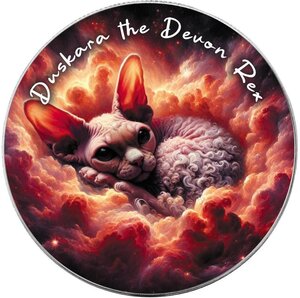 Pièce de monnaie en Argent 1 Dollar g 31.1 (1 oz) Millésime 2025 Nebula Cats DUSKARA THE DEVON REX
