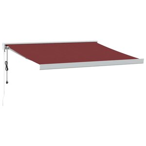 vidaXL Auvent rétractable automatique bordeaux 350x250 cm
