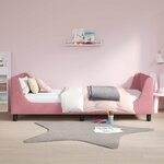 vidaXL Cadre de lit pour enfants avec tête de lit Rose 90 x 200 cm