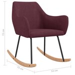 Vidaxl chaise à bascule violet tissu