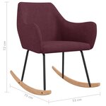 vidaXL Chaise à bascule Violet Tissu