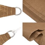 vidaXL Voile d'ombrage 160 g/m² Taupe 6x7 m PEHD