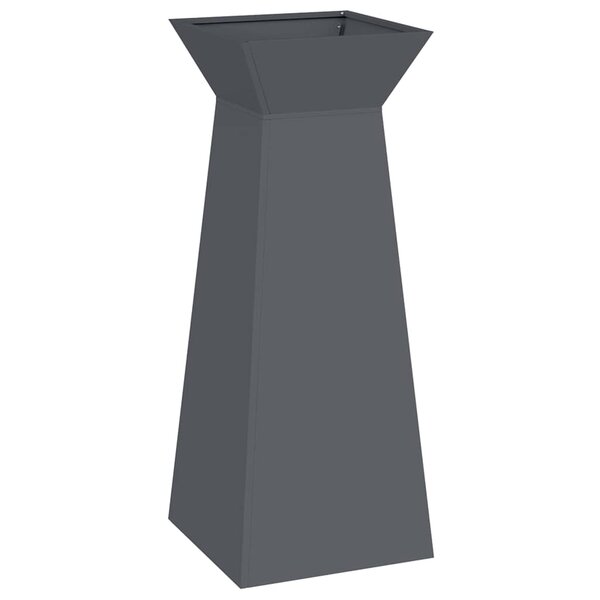 vidaXL Jardinière à pilier Anthracite 40 x 40 x 100 cm Acier