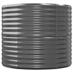 vidaXL Lit surélevé de jardin Acier galvanisé Anthracite