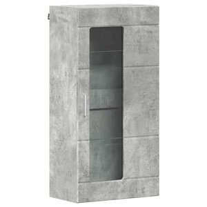vidaXL Cabinet en Bois Gris béton 50 x 29 x 100 cm Bois d'ingénierie